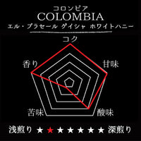 COLOMBIA- El Placer Gesha White Honey／コロンビア エル・プラセール ゲイシャ(ﾎﾜｲﾄﾊﾆｰ）
