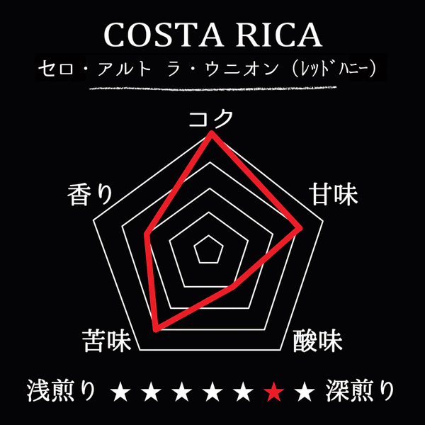 COSTA RICA-Cerro Alto La Union/ コスタリカ セロ・アルト ラ・ウニオン（ﾚｯﾄﾞﾊﾆｰ）