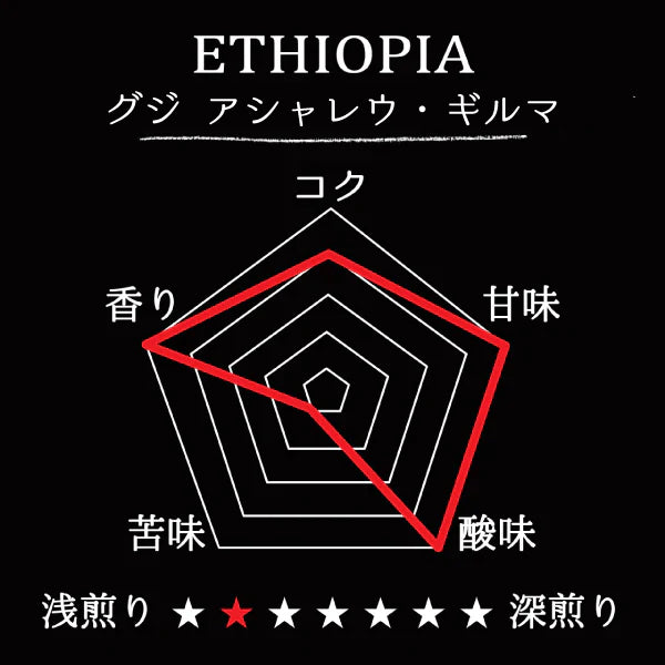 ETHIOPIA- Guji Aschalew Girma / エチオピア グジ アシャレウ・ギルマ(ﾅﾁｭﾗﾙ）